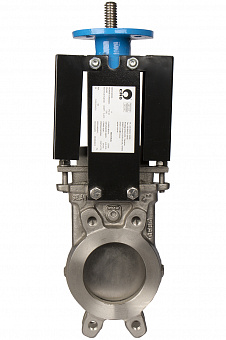 Задвижка шиберная односторонняя CMO A-02-ISO-M под электропривод. DN800 PN2 нерж.сталь, ISO-фланец