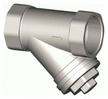 Муфтовый сетчатый наклонный фильтр Y Tecofi F5150 Ду 1 1/2 Ру55 сталь